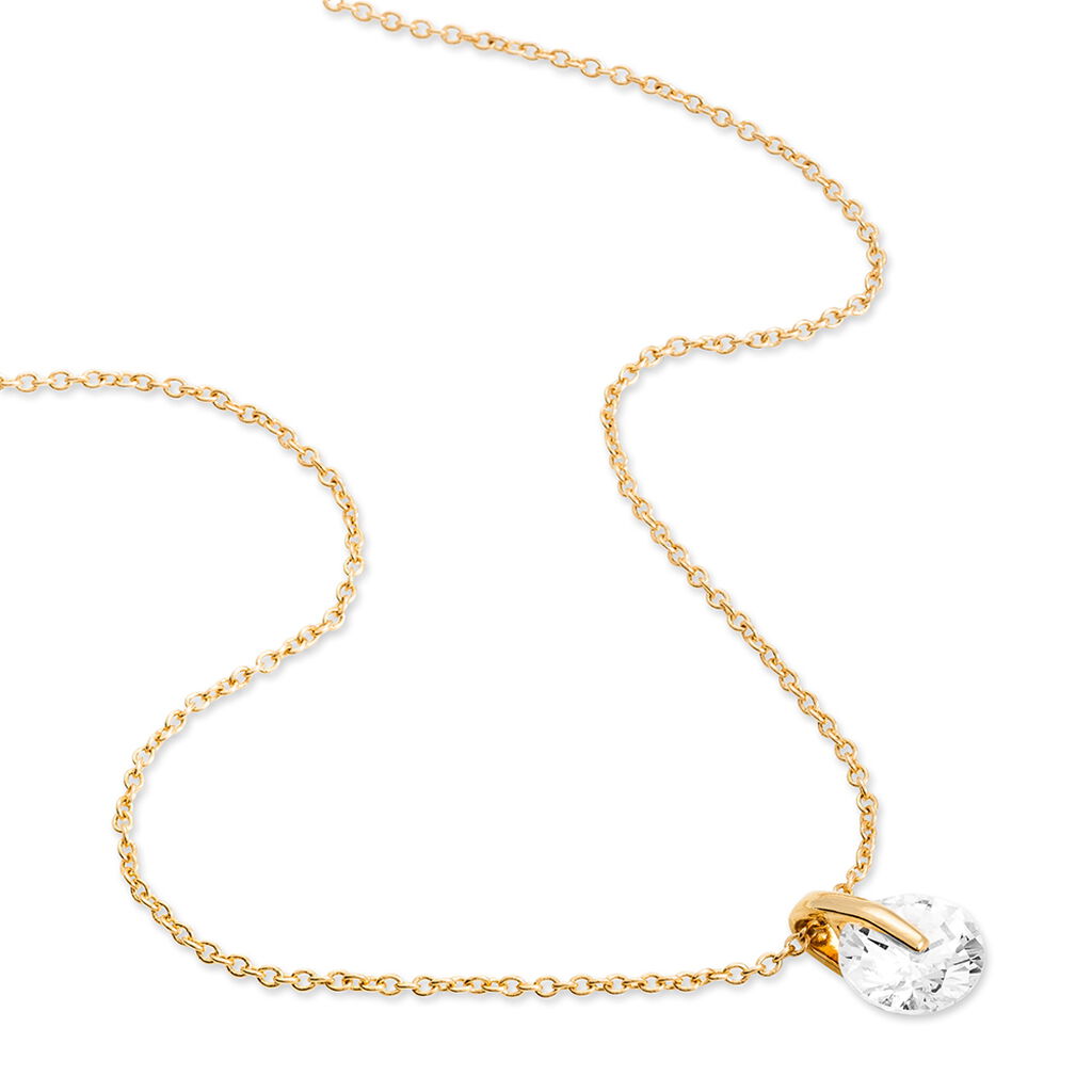 Collier Nelina Plaqué Or Jaune Oxyde De Zirconium