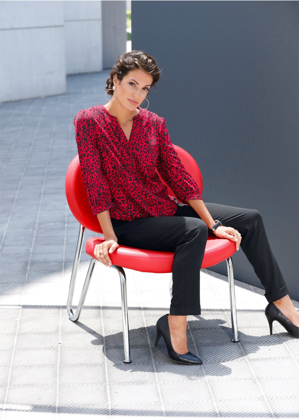 Pantalon à pinces avec taille extensible
