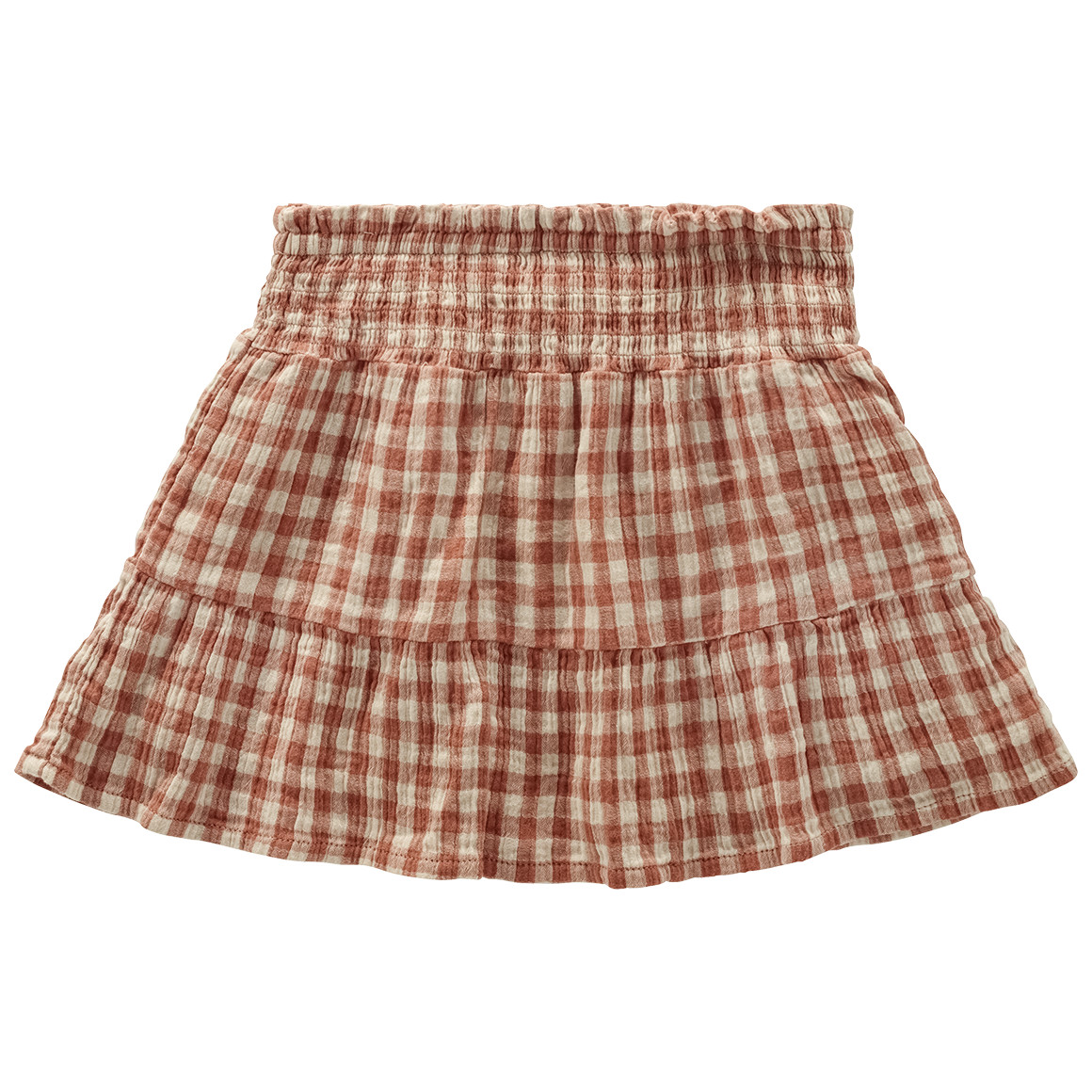 Topolino Pure Collection Mädchen Musselin-Rock mit Smokbund terracotta / beige
