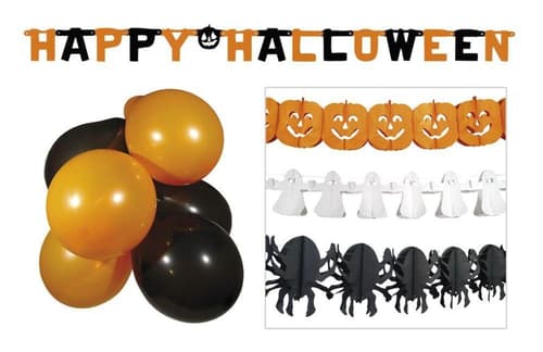 Deko Set Halloween schwarz/orange