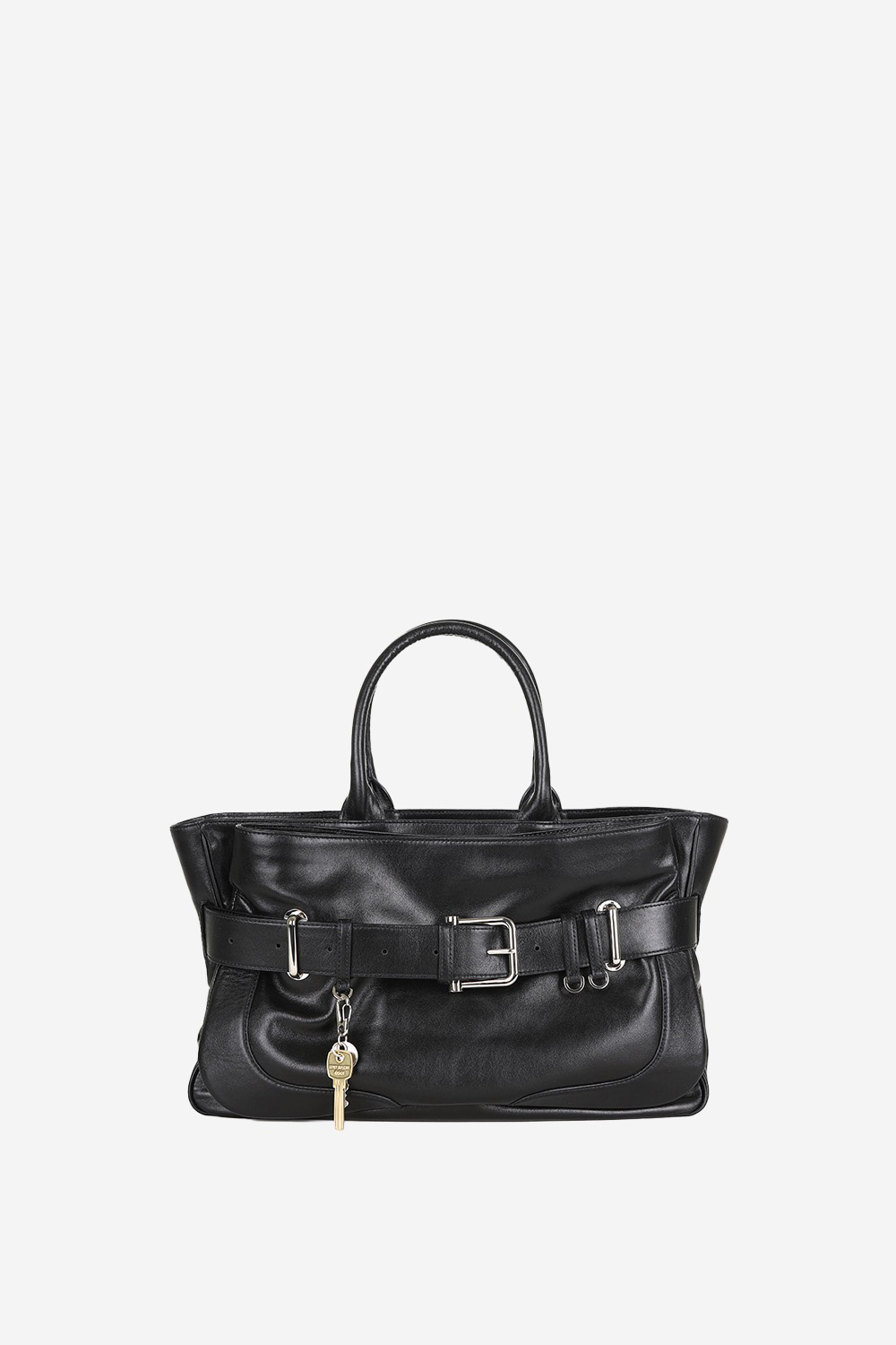 Tote brocle leather shoulder bag