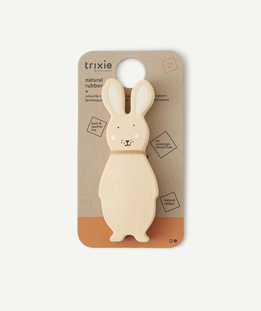 TRIXIEJOUET LAPIN EN CAOUTCHOUC NATUREL BÉBÉ