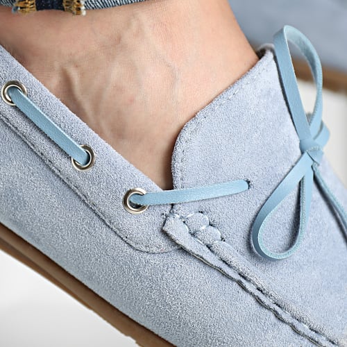 Mocassins Bleu Clair