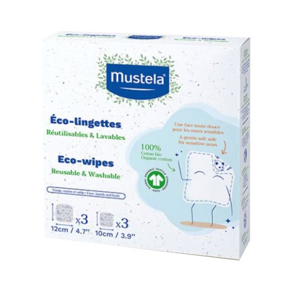 Mustela Bebé Toalhetes Eco Reutilizáveis 6 Unidades