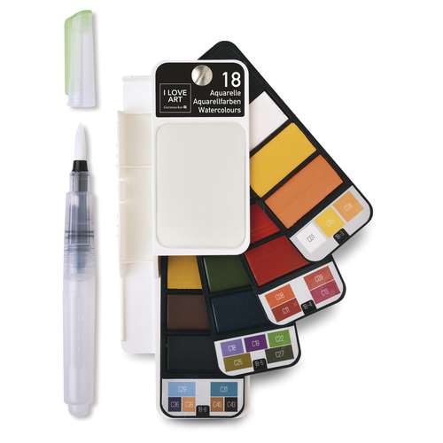 I LOVE ART Aquarellfarben Fächer-Set
