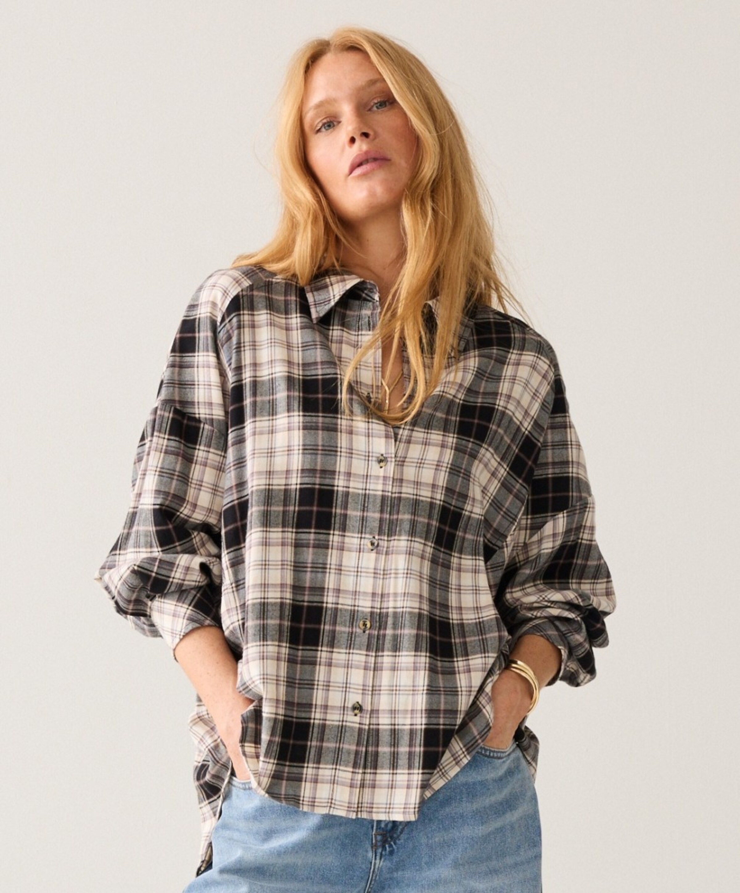 Summum Woman Dames blouse grijs