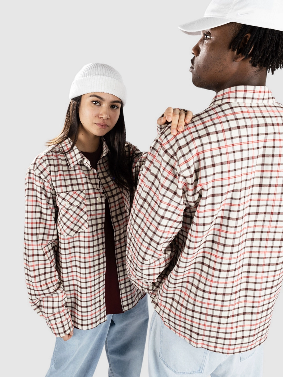 Nike SB Flnl Wvn Button Up Shirt coconut milk/light bone