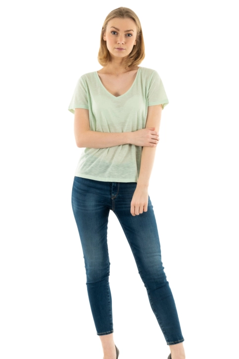 Tee shirt only flame subtle green