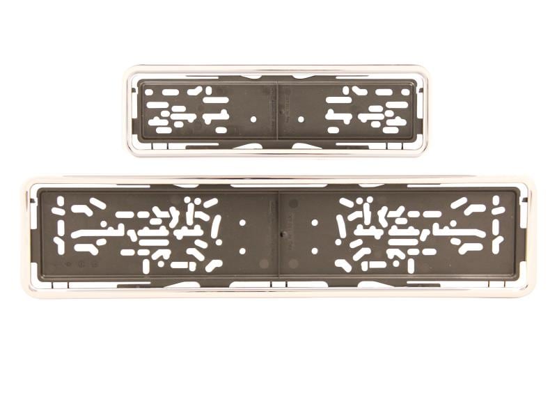 EASYKLICK Kennzeichenhalterset lang, Chrom Für vorderes und hinteres Nummernschild