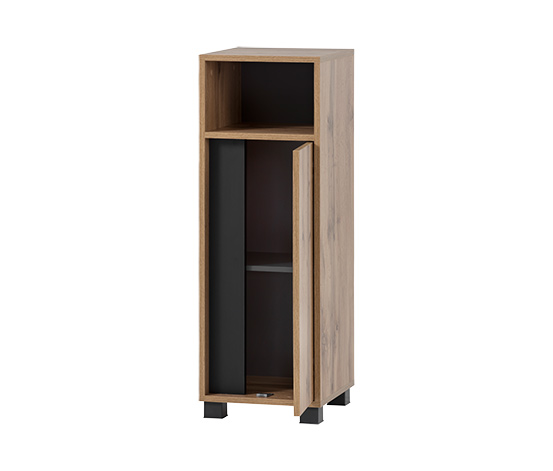 Highboard »Dex«, schwarz/eiche