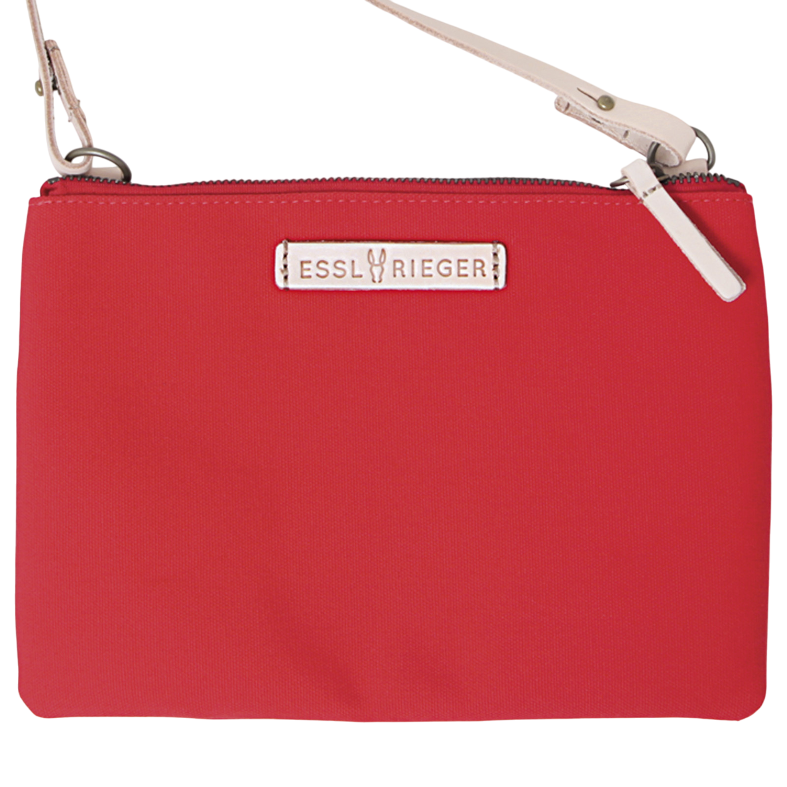 Clutch Charlie Rot, Leder Natur