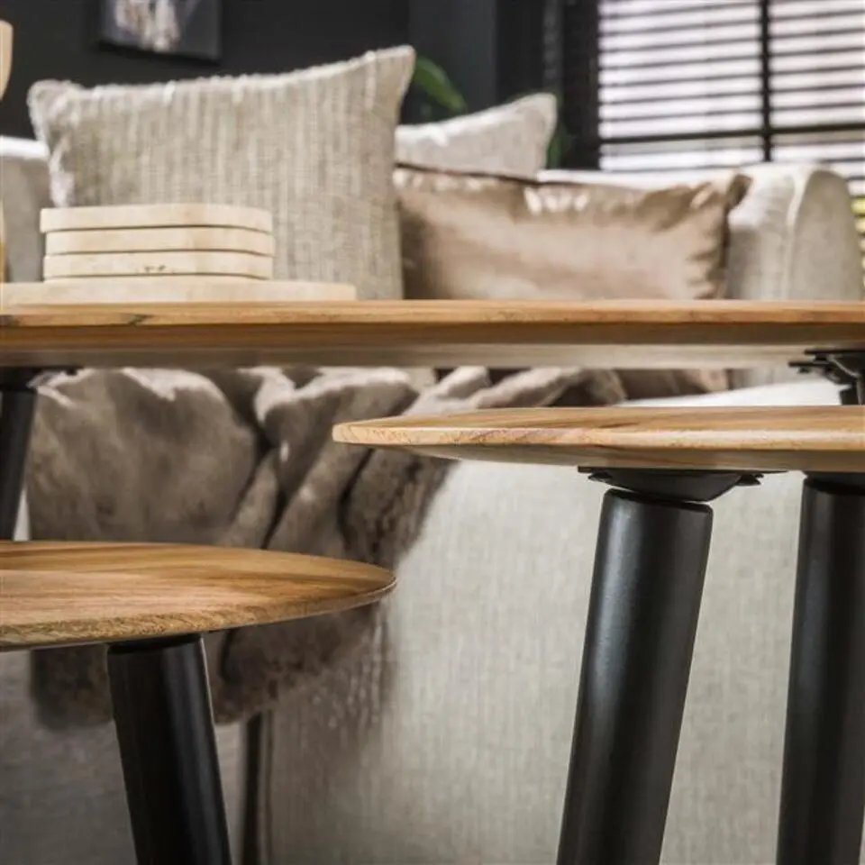 Hoyz Collection - Salontafel Set Organisch - Massief Acacia Naturel - Set van 3