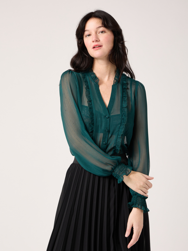 Chemise détails métalisés