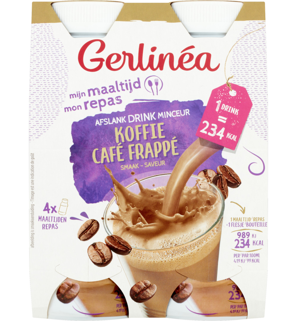 Gerlinéa Afslank Drinkmaaltijd Koffie smaak 4-pack (4 x 236 ml)