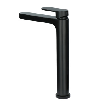 Absolut wastafelkraan Iode hoge uitloop met hendel en afvoerplug Zwart