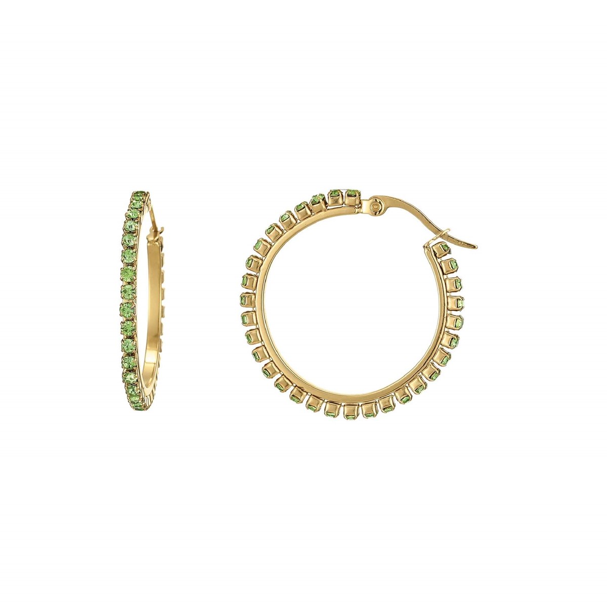 Boucles Riviera strass vert