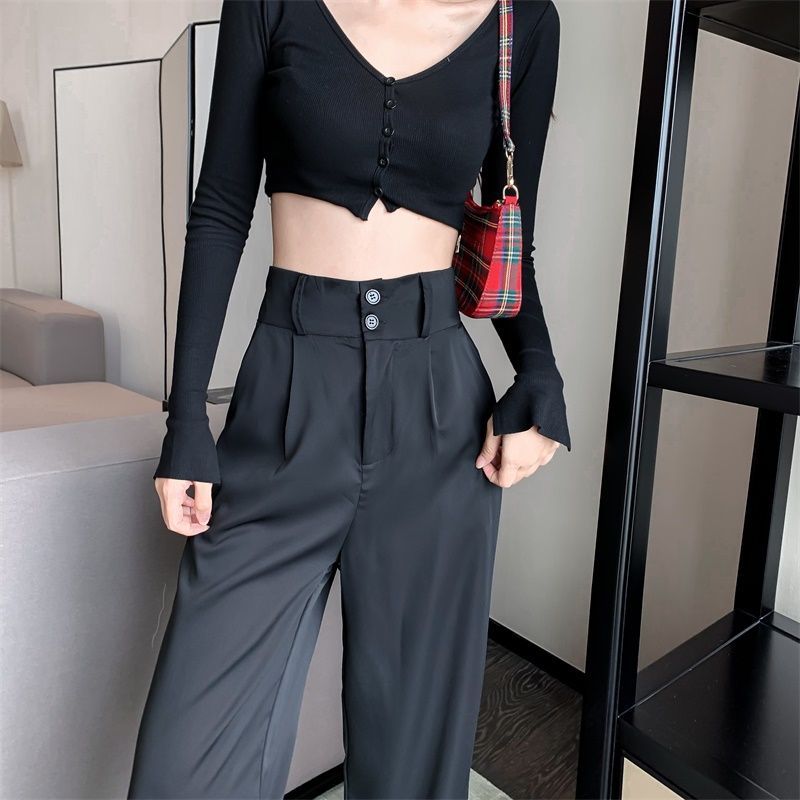 Strawolf - Wijde pantalon met hoge taille