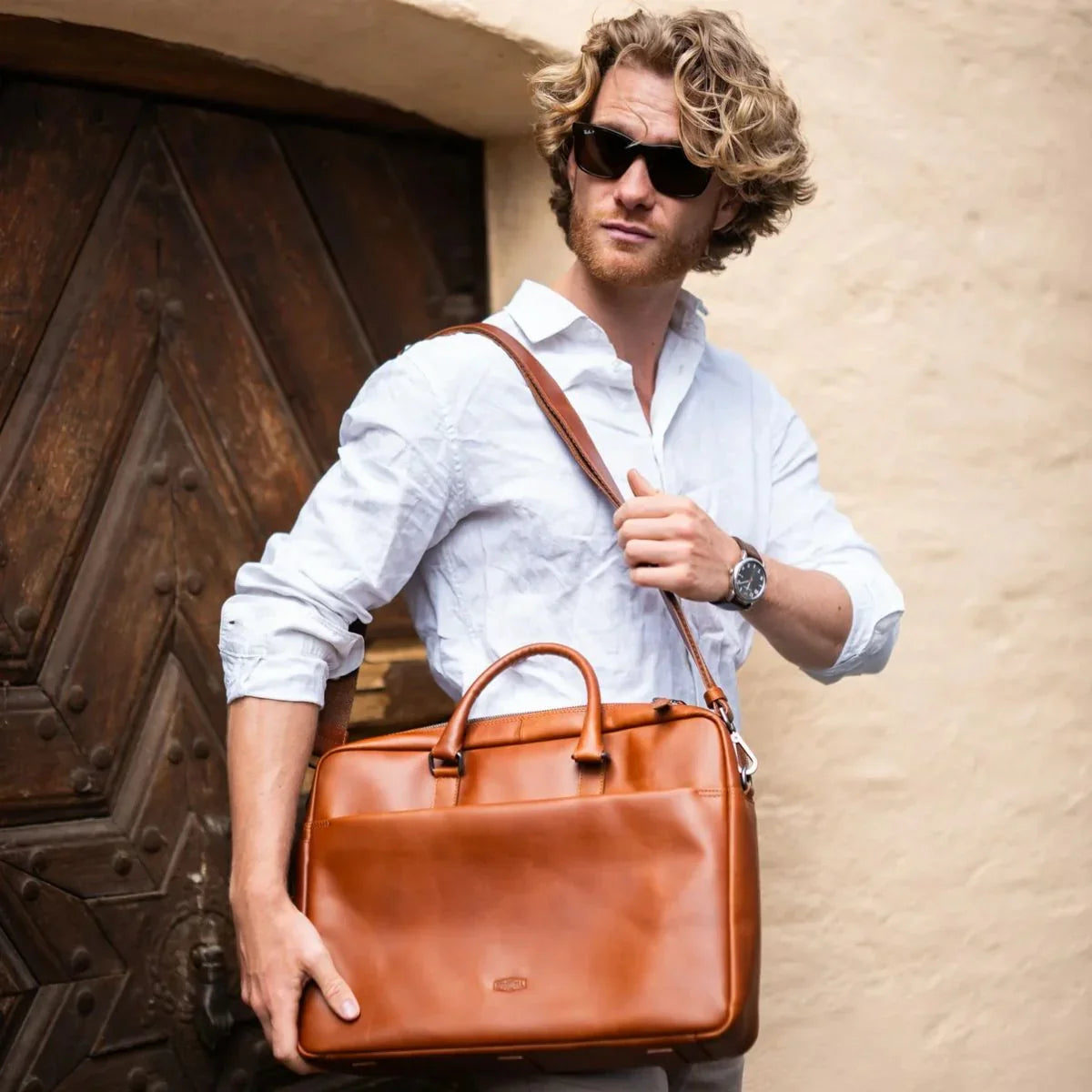Sparwell | Keaton | Leren werktas