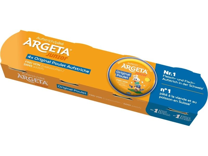 Argeta Hühnerfleisch Junior Original 4x 95 g Original Poulet Aufstriche