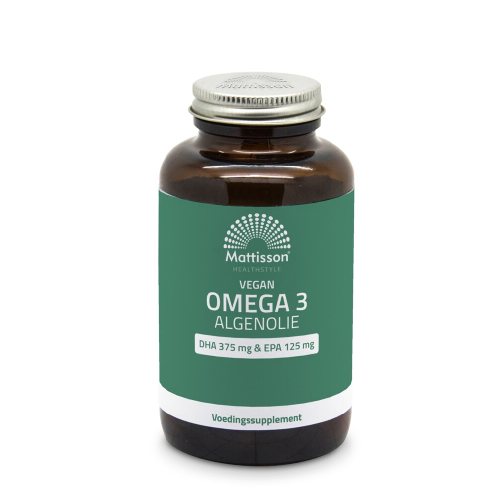 Mattisson HelathStyle Vegan Omega 3 Algenolie 375 DHA 125 EPA180 vegacapsules