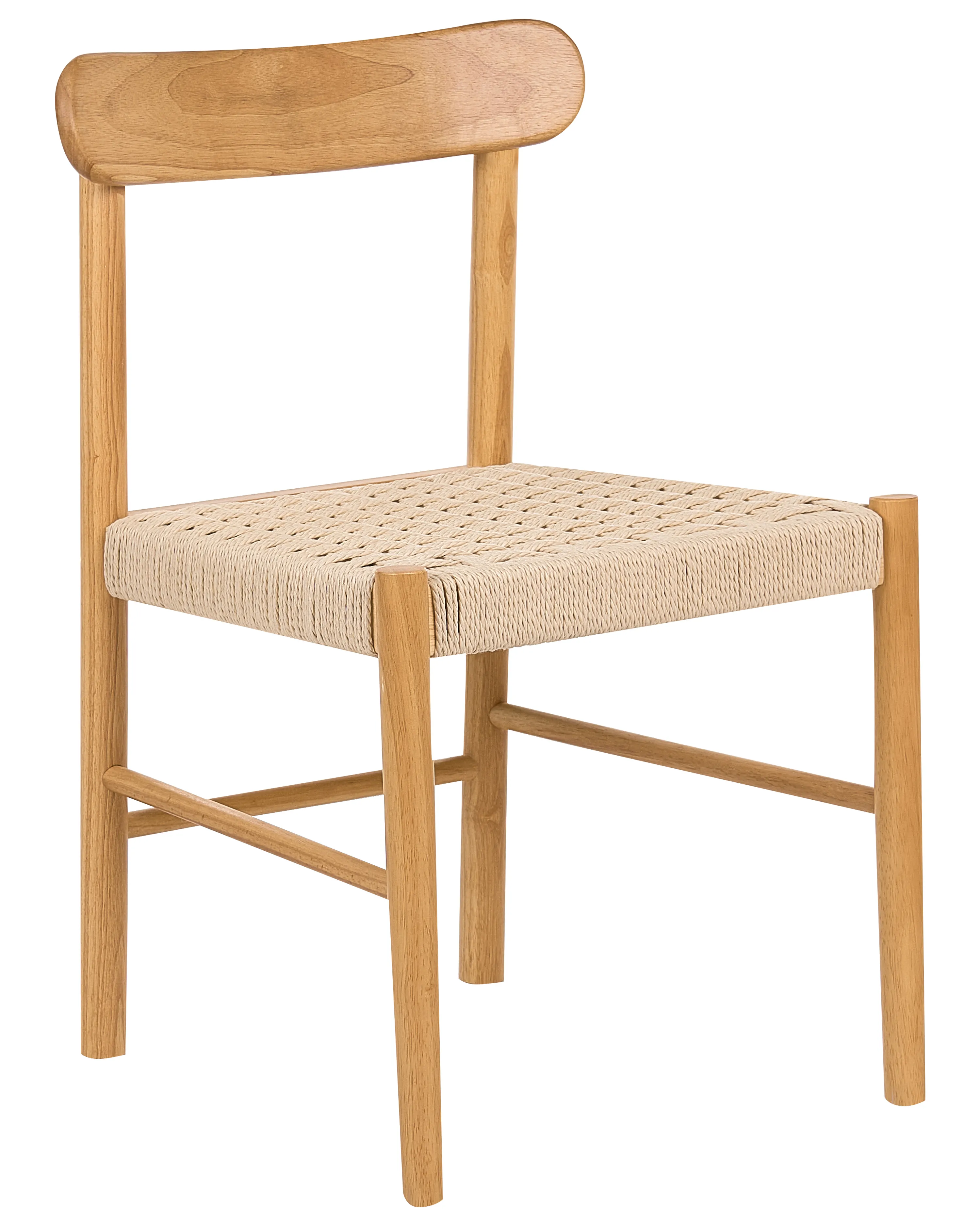 Set van 2 eetkamerstoelen EAGAN Hout Bruin/beige