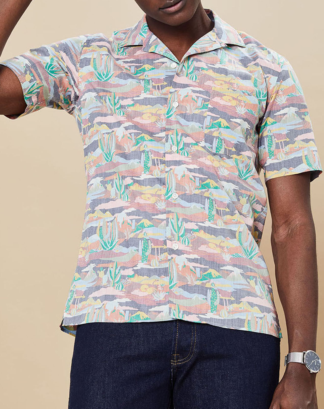 Hartford Chemise Slim Fit Slam 02 Mc imprimée multicolore