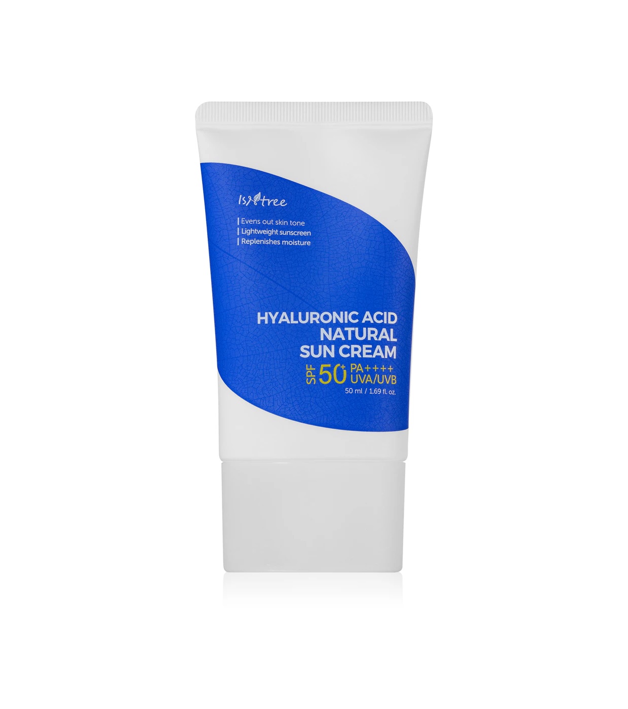 ISNtree - *Hyaluronic Acid* - Protetor solar facial SPF50 PA++++ Natural Sun Cream