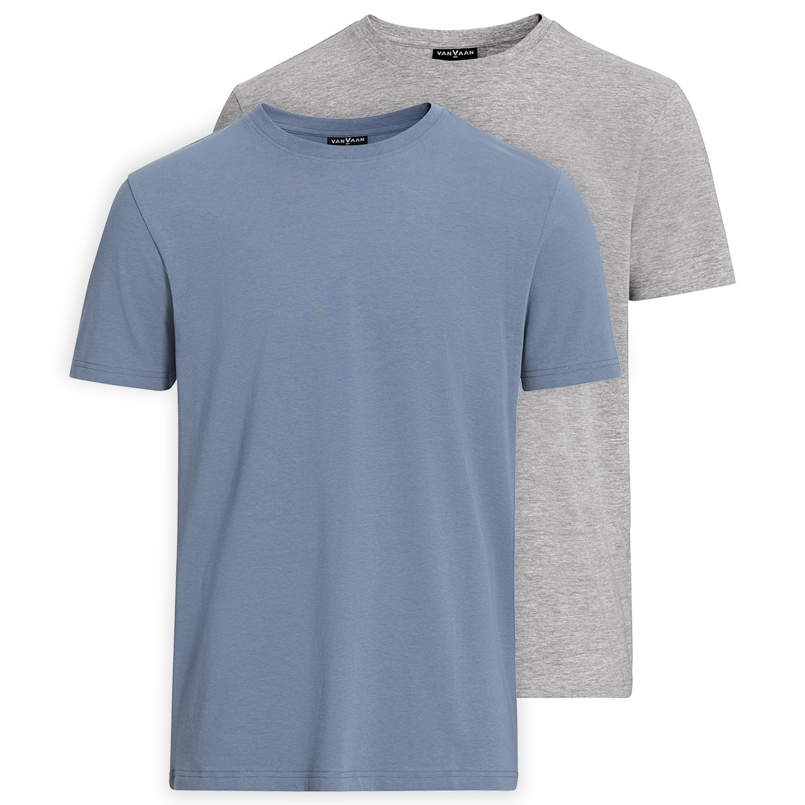 VanVaan 2 Herren T-Shirts mit Rundhalsausschnitt hellgrau / hellblau