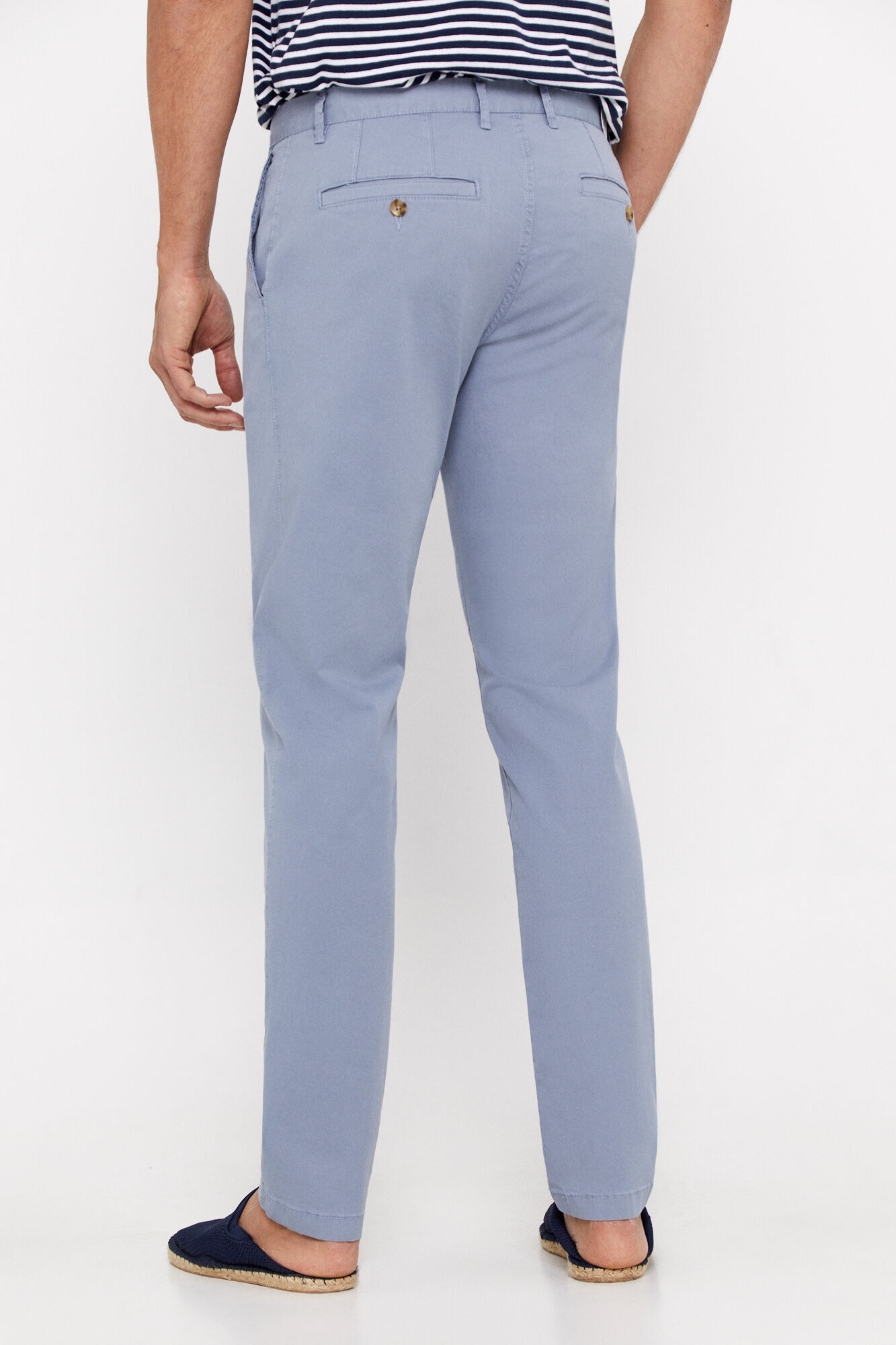 Calça chino ligero slim fit - Azul