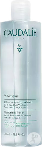 Caudalie Vinoclean Lotion Tonique Hydratante Visage Et Yeux Toutes Peaux Flacon 400ml