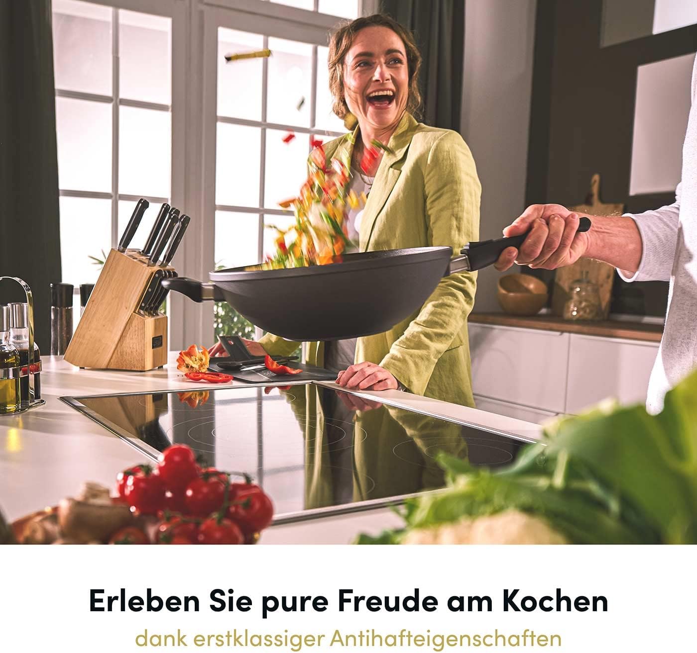 Hoffmann Aluguss Topf und Pfannenset mit Glasdeckel und abnehmbarem Stiel, 6-teilig I Für alle Herdarten auch Induktion I Made in Germany 100% verzugsfrei