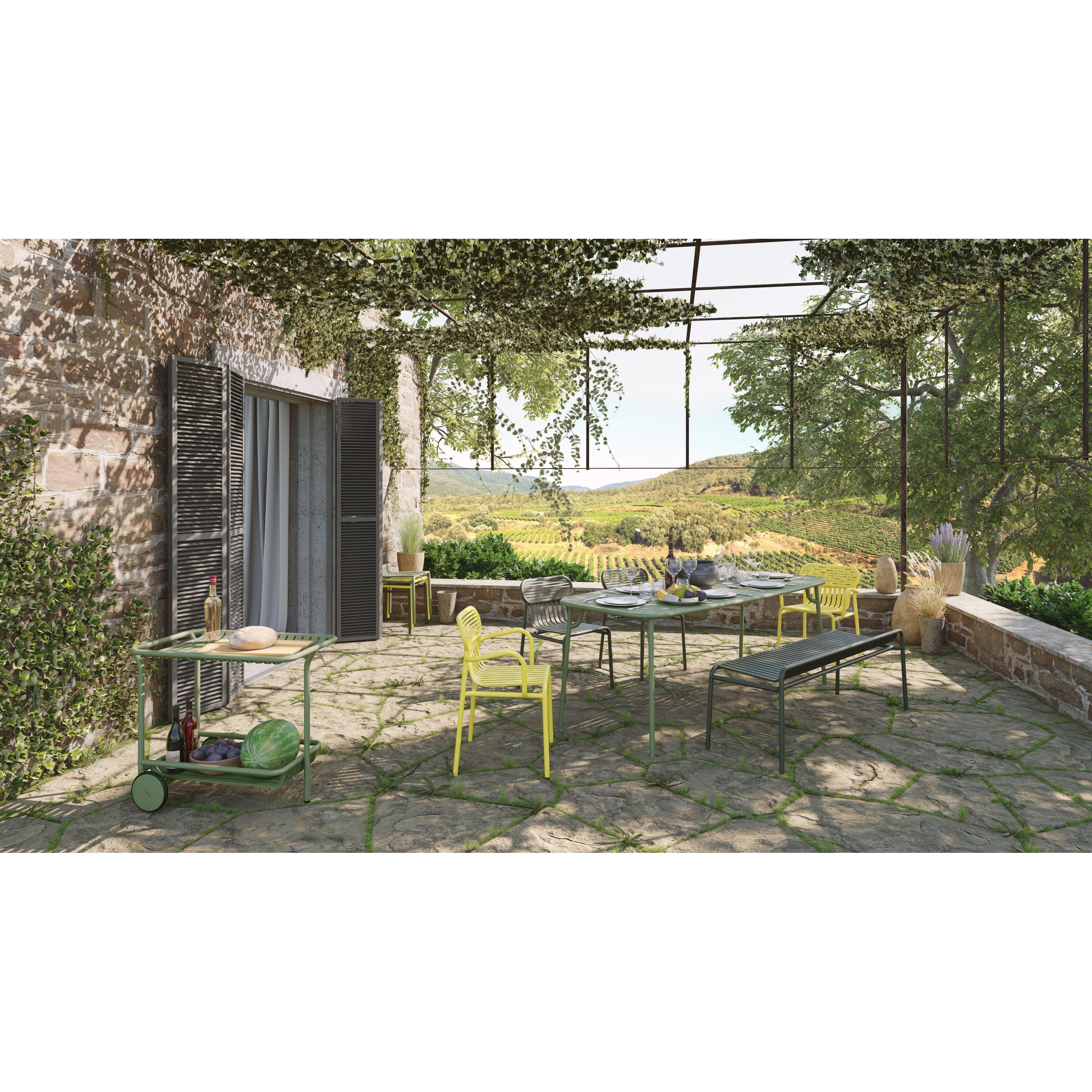 Week-end tuinbank zonder rugleuning wit