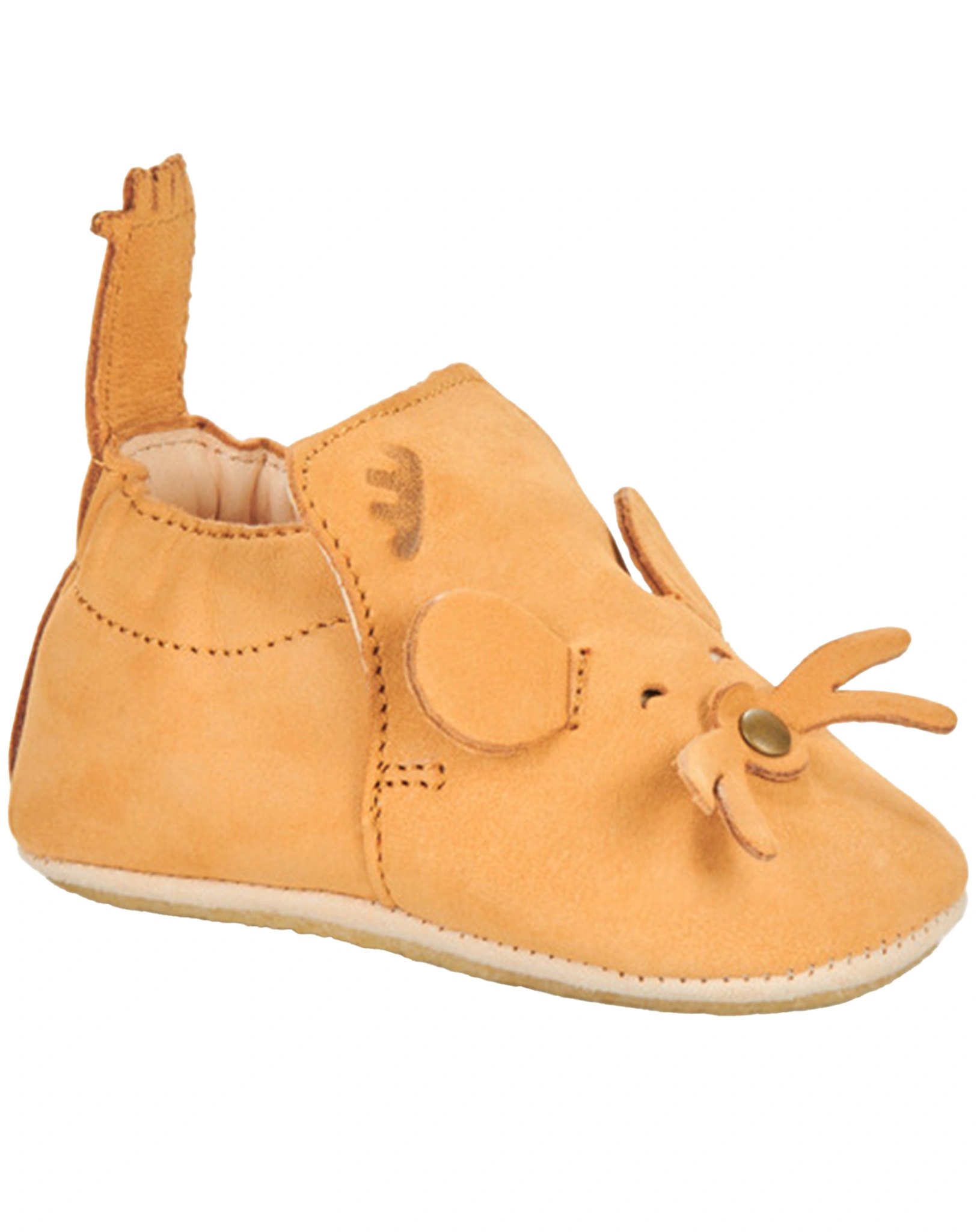 Krabbelschuhe MY BLUBLU MOUSE WILD in camel