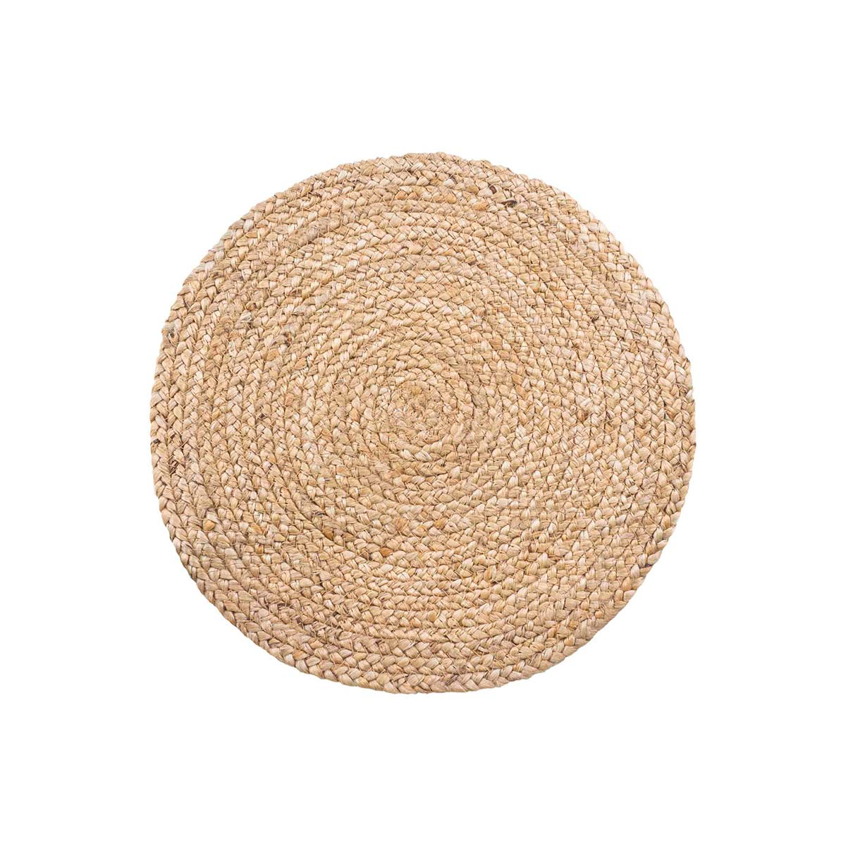 Ronde placemat Milly jute (set van 4) Naturel