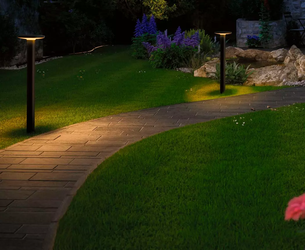 LED-Außenstehlampe Plug&Shine