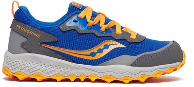 Saucony Peregrine Kids Shield Treningssko, Blue/Orange