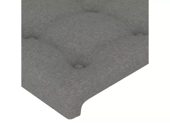Tête de lit à LED Gris foncé 100x5x78/88 cm Tissu