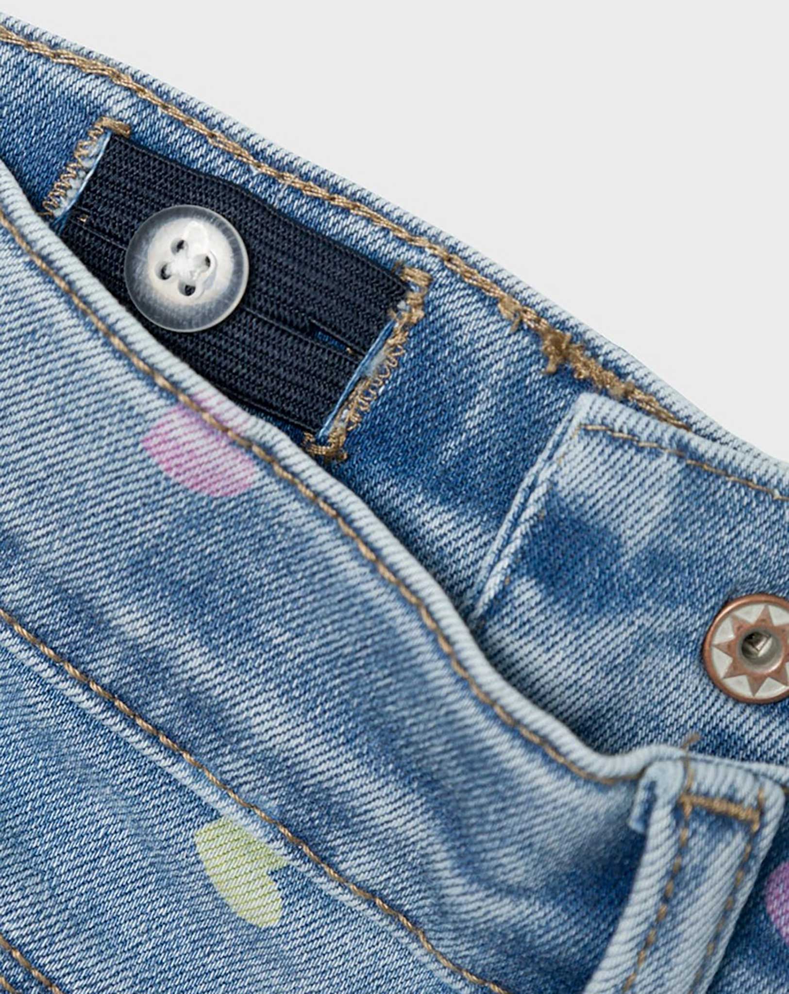 Jeans NMFBELLA MOM HEARTS 3555-ON F in medium blue denim