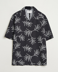 NN07 Ole Printed Cotton/Lyocell Resort Shirt Black