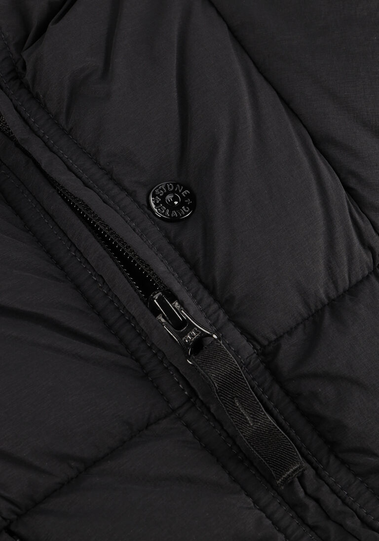 zwarte stone island gewatteerde jas jacket