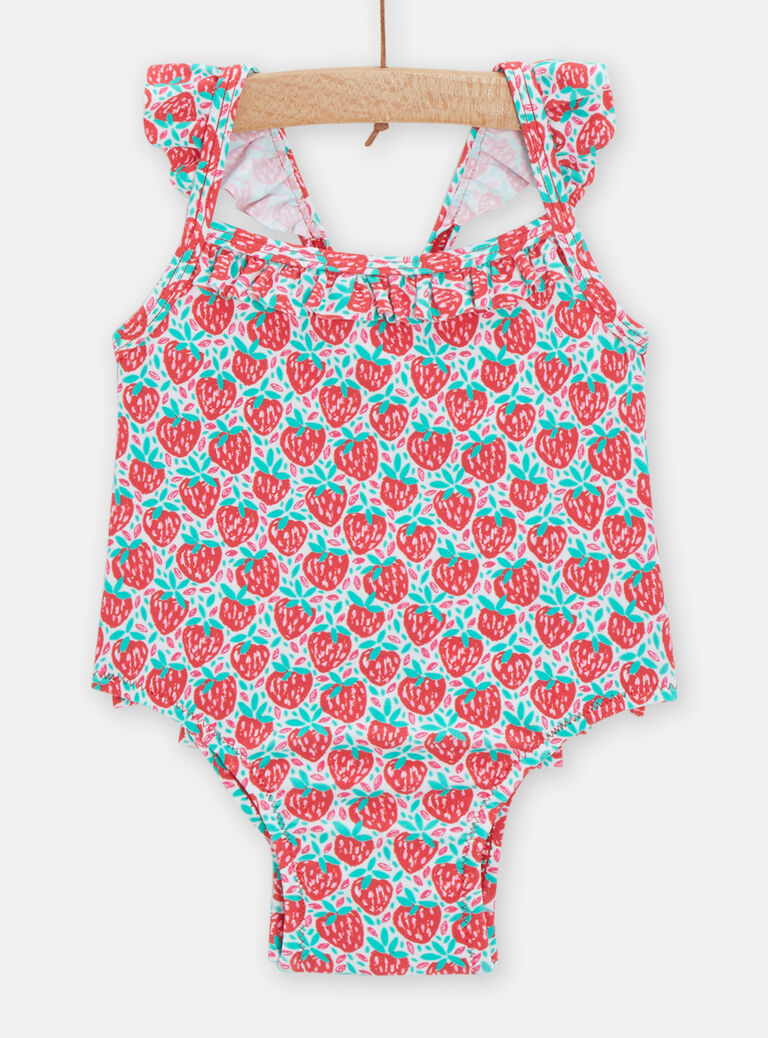 Maillot de bain 1 pièce imprimé fraises pour bébé fille