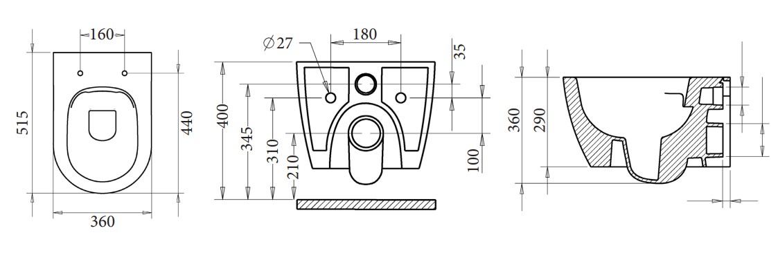 Sanicare Rondo randloos toilet wit glans met bidetsproeier- en kraan en softclose zitting