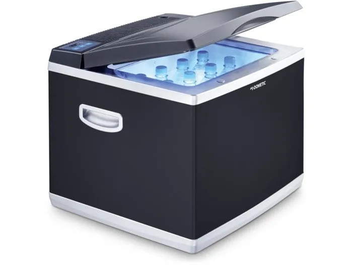 Dometic CoolFun CK 40D HYBRID - Transportabelt køleskab/fryser - bærbar - transportabel - bredde: 52 cm - dybde: 51 cm - højde: 45 cm - 38 liter - sort/ sølv