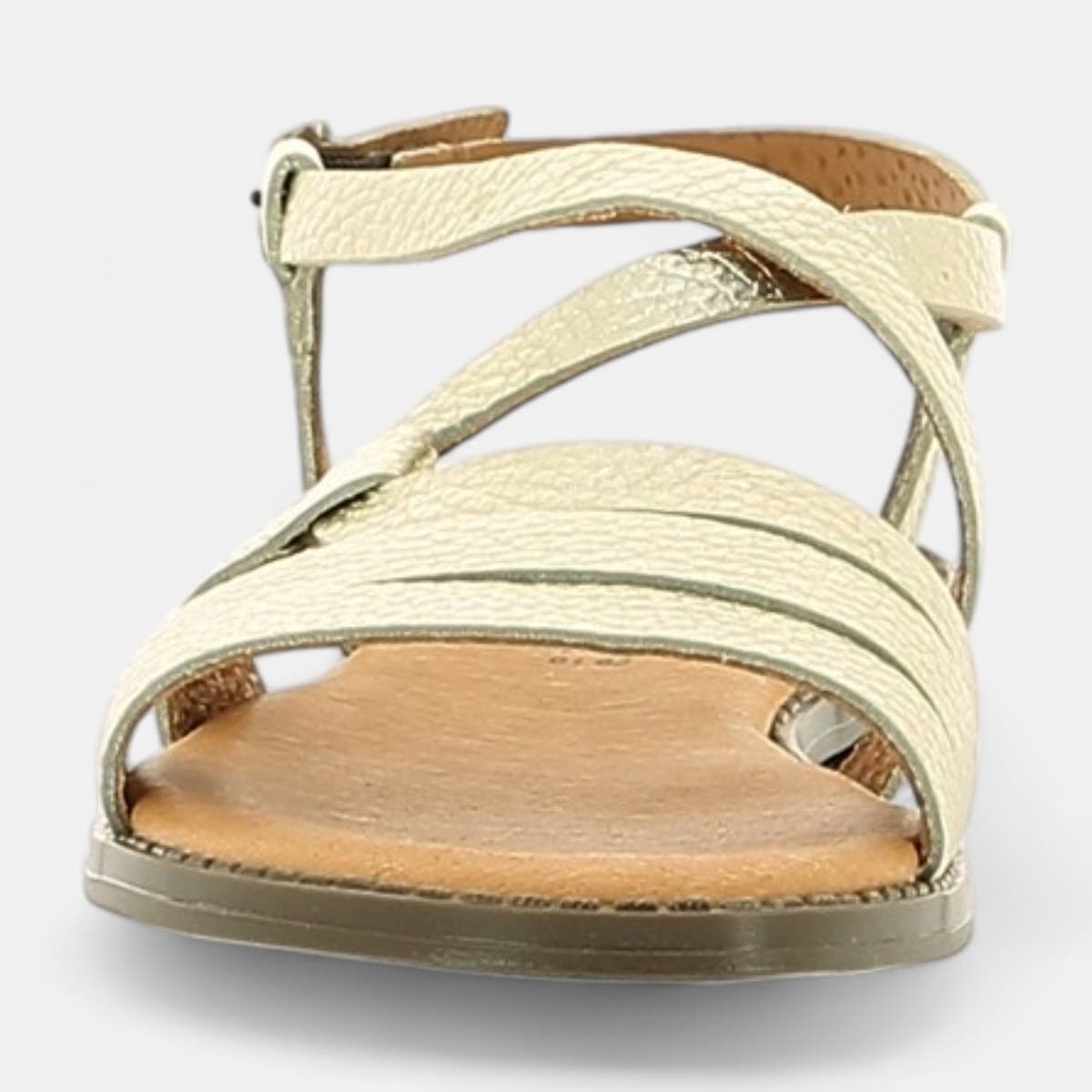 Nu-pieds Femme en cuir or