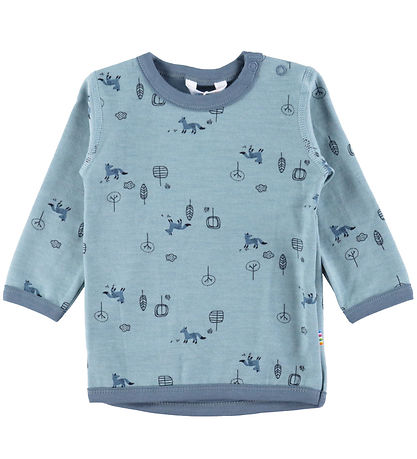 Joha Bluse - Wolle/Baumwolle - Blau