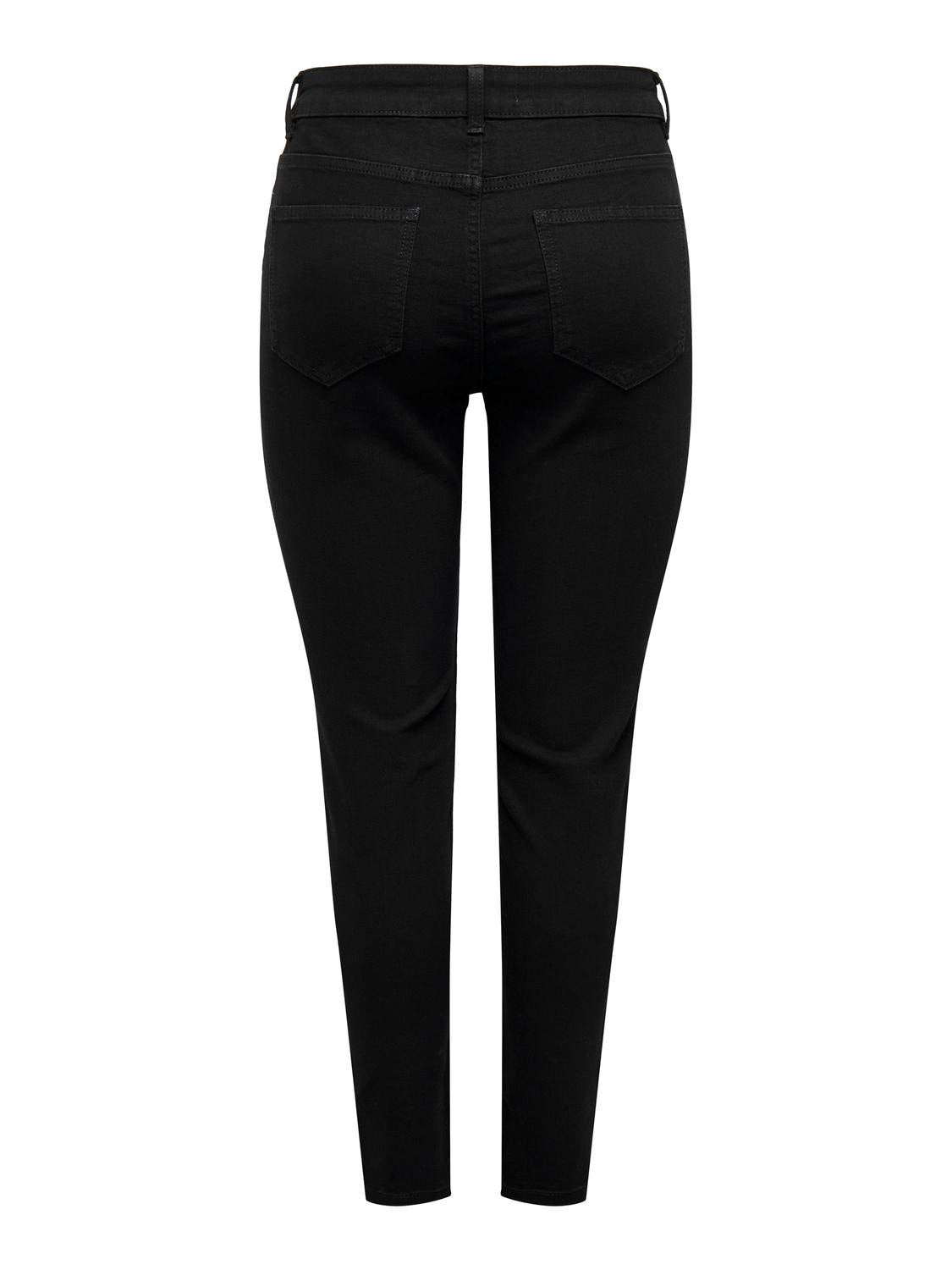 JDYMOON Hohe Taille Skinny Fit Jeans Black Denim