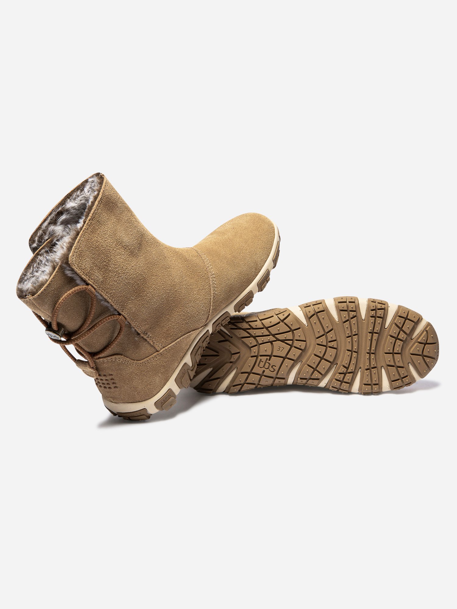 Boots Fourrées Femme Confort Cuir Camel