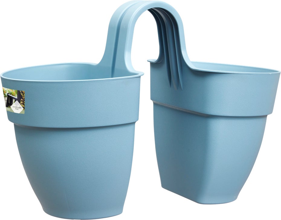 Elho balkonbak Vibia Campana Flower Twin blauw 20,5 x 38,4 x 26,5 cm