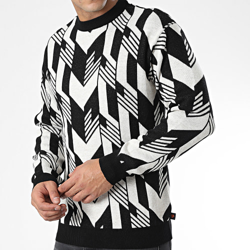 Pull AVH-179 Blanc Noir