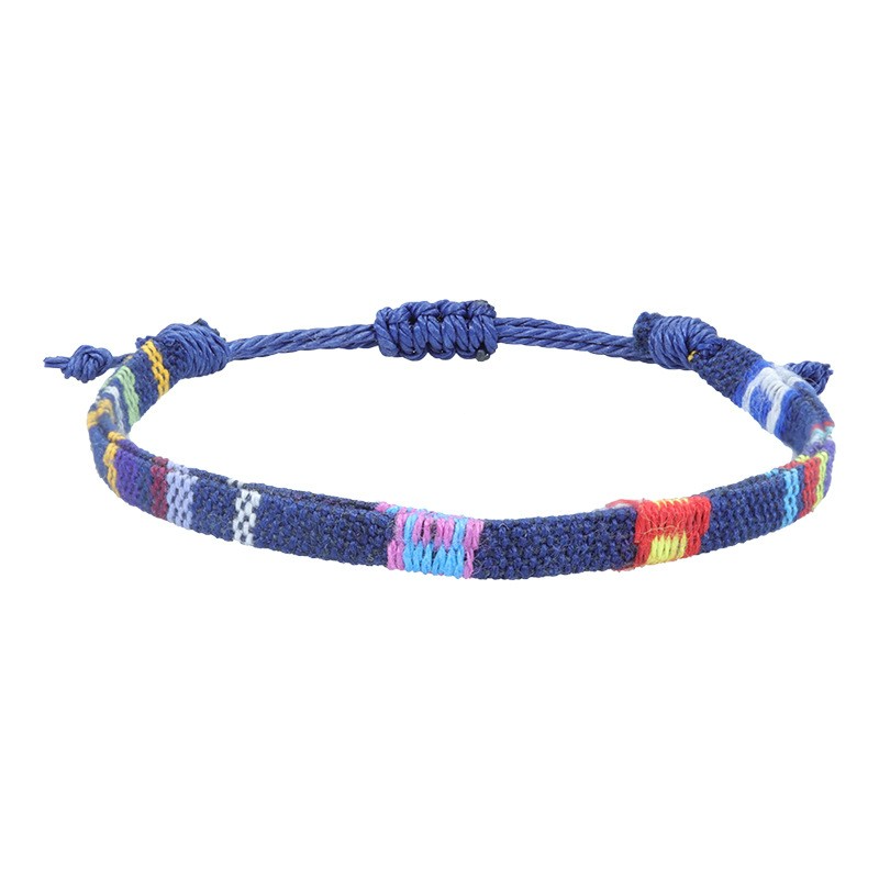 (4er Set) Stoff Armband Accessoire Boho Freundschaftsband - Style 1
